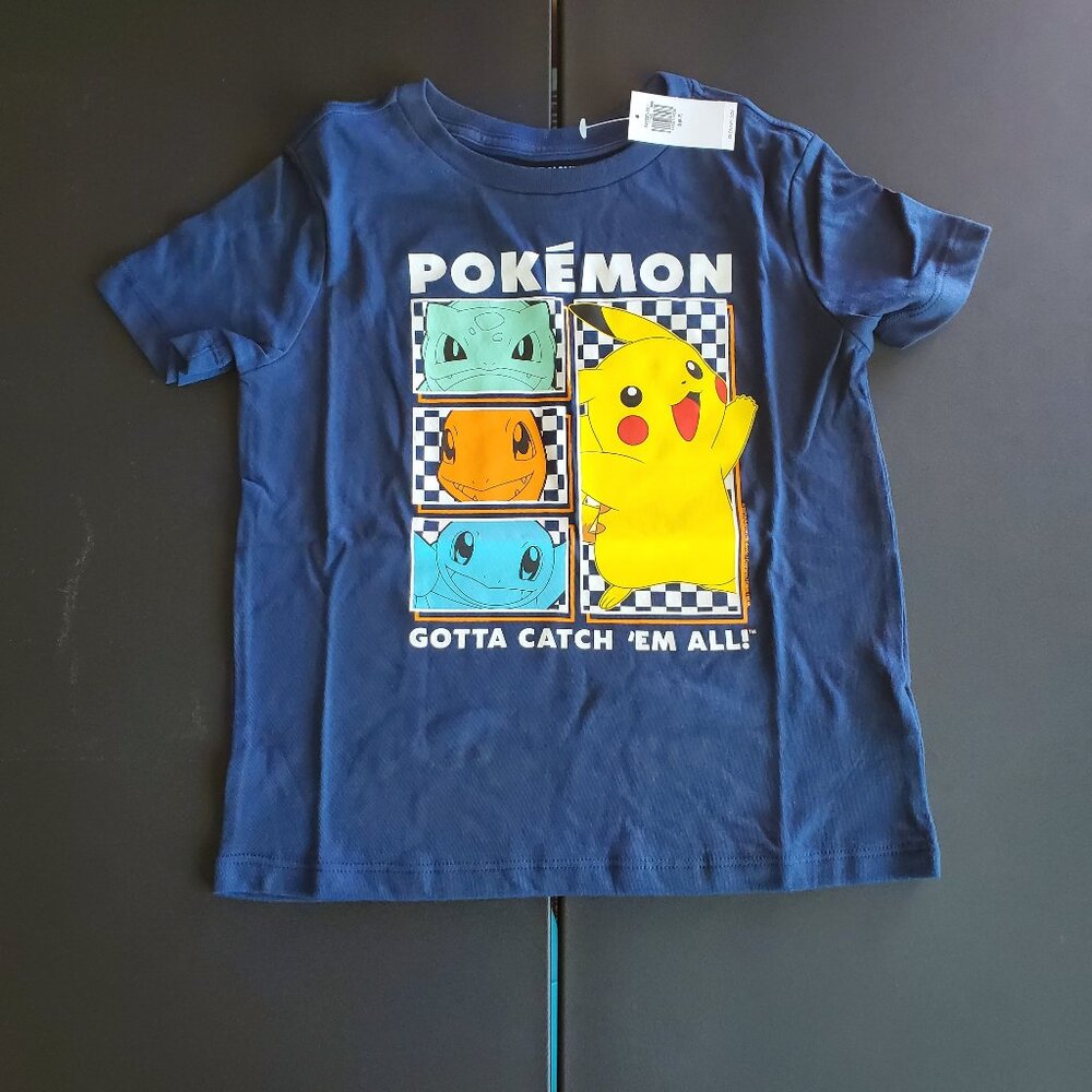 NEW Old Navy Kids Boys Short Sleeve T Shirt Navy Pokemon